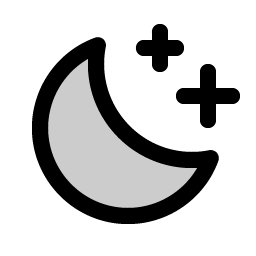 Moon Stars Duotone icon