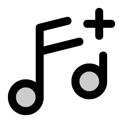 Music Notes Plus Duotone icon