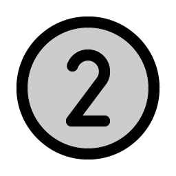 Number Circle Two Duotone icon