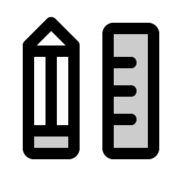 Pencil Ruler Duotone icon