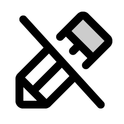 Pencil Slash Duotone icon