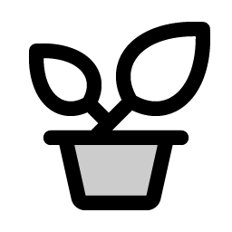 potted plant duotone