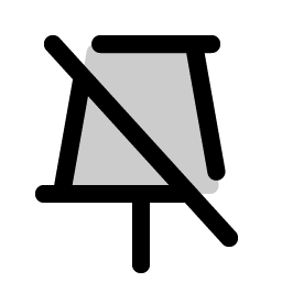 push pin simple slash duotone