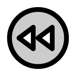 rewind circle duotone