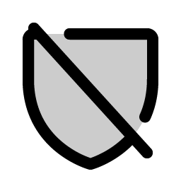 shield slash duotone