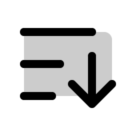 sort ascending duotone