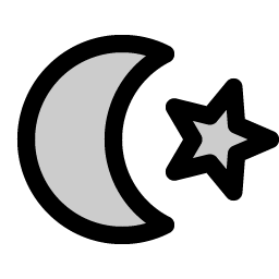 star and crescent duotone