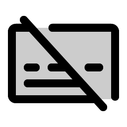 subtitles slash duotone