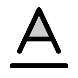 text a underline duotone