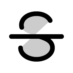 text strikethrough duotone