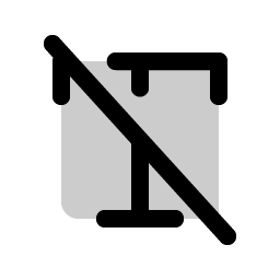 text t slash duotone