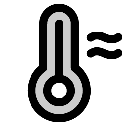 thermometer hot duotone