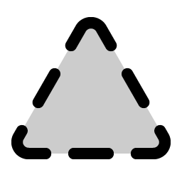 triangle dashed duotone