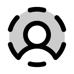 user circle dashed duotone