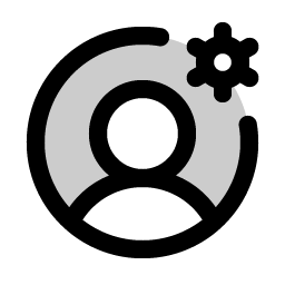 user circle gear duotone