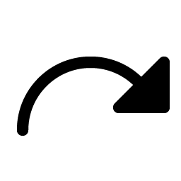 arrow arc right fill