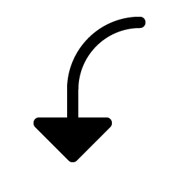 arrow bend left down fill