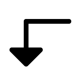 arrow elbow left down fill