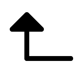 arrow elbow left up fill