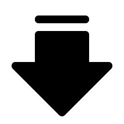 arrow fat line down fill