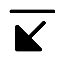 arrow line down left fill