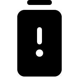 battery warning vertical fill