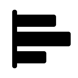 chart bar horizontal fill