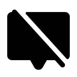 chat centered slash fill