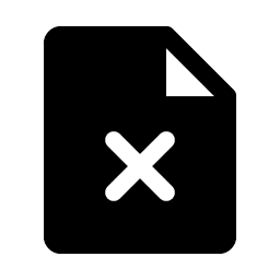 File X Fill icon
