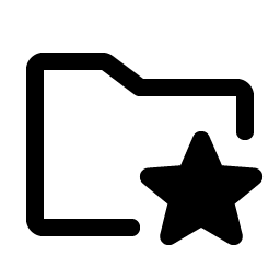 Folder Simple Star Fill icon