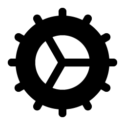 Gear Fine Fill icon
