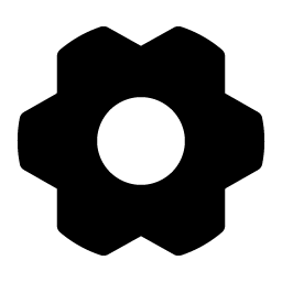 Gear Six Fill icon