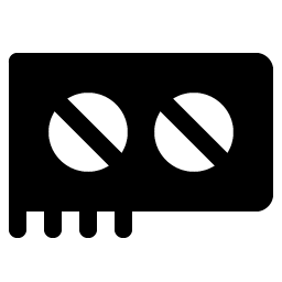 Graphics Card Fill icon