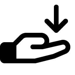 Hand Arrow Down Fill icon