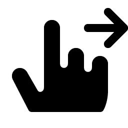 Hand Swipe Right Fill icon