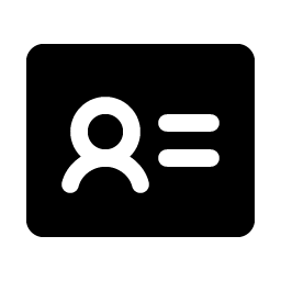 Identification Card Fill icon