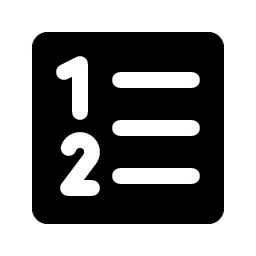 List Numbers Fill icon