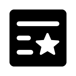 List Star Fill icon