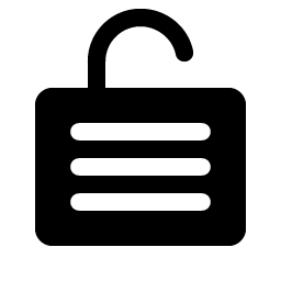 Lock Laminated Open Fill icon