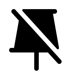 push pin simple slash fill