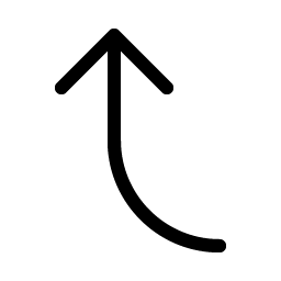 arrow bend left up light