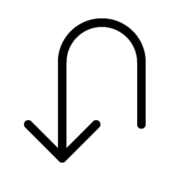 arrow u left down light