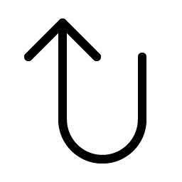 arrow u left up light