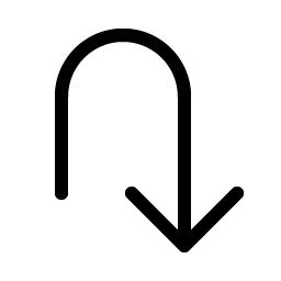 arrow u right down light