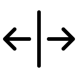 arrows out line horizontal light