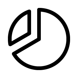 chart pie slice light