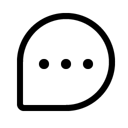 chat teardrop dots light