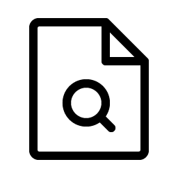 File Magnifying Glass Light icon