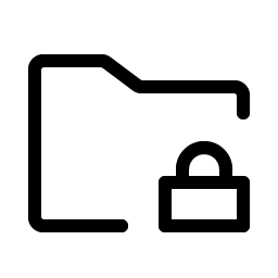 Folder Simple Lock Light icon