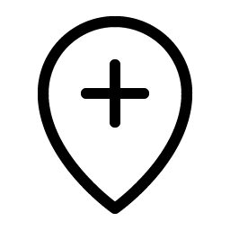 Map Pin Plus Light icon